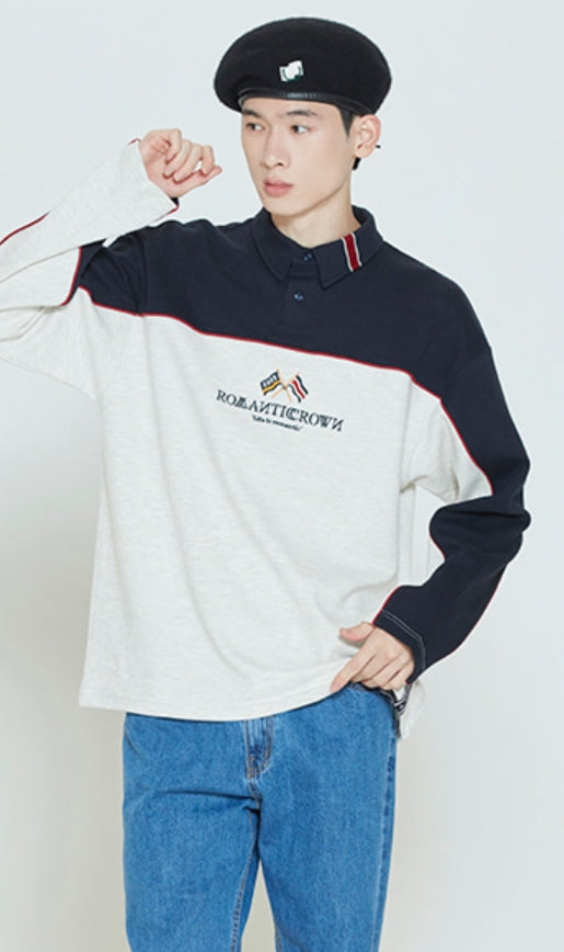 ロマンティッククラウン(ROMANTIC CROWN)  RMTCRW PIPING POLO SHIRT_NAVY