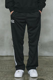 オーワイ(OY)  	WIDE TAPE RING TRACK PANTS-BLACK