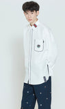 ロマンティッククラウン(ROMANTIC CROWN) SUNDAY SYNDROME PIPING SHIRT_WHITE