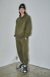 オーワイ(OY)  	UNBALANCE JOGGER PANTS-KHAKI