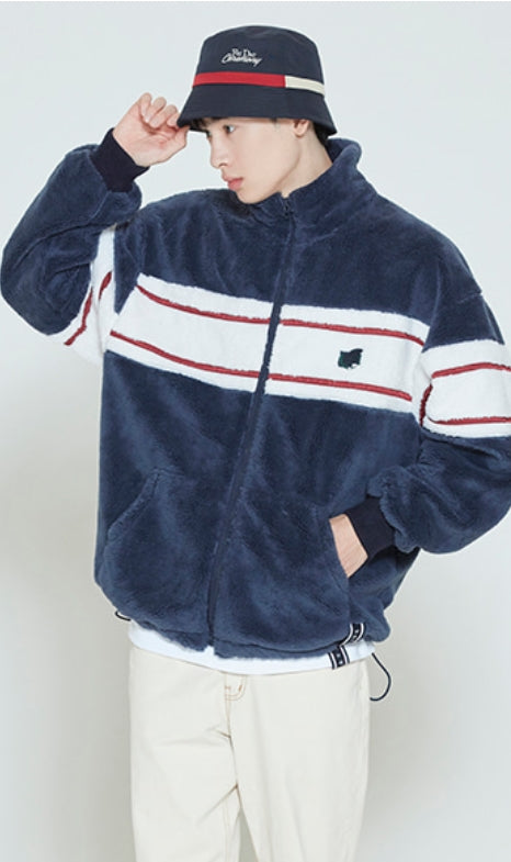 ロマンティッククラウン(ROMANTIC CROWN) RMTCRW FLEECE JACKET_NAVY