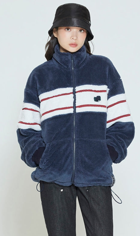 ロマンティッククラウン(ROMANTIC CROWN) RMTCRW FLEECE JACKET_NAVY
