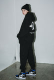 オーワイ(OY)  UNBALANCE JOGGER PANTS-BLACK