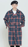 ロマンティッククラウン(ROMANTIC CROWN) CROSS CHECK TRENCH COAT_NAVY