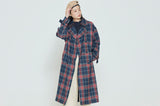 ロマンティッククラウン(ROMANTIC CROWN) CROSS CHECK TRENCH COAT_NAVY