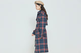 ロマンティッククラウン(ROMANTIC CROWN) CROSS CHECK TRENCH COAT_NAVY