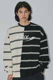 オーワイ(OY) 	HALF MIX STRIPE MTM-BLACK/IVORY