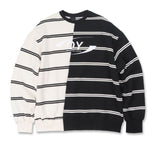 オーワイ(OY) 	HALF MIX STRIPE MTM-BLACK/IVORY