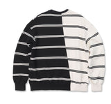 オーワイ(OY) 	HALF MIX STRIPE MTM-BLACK/IVORY