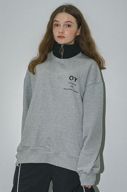 オーワイ(OY) 	BASIC LOGO ZIPPER MTM-GREY
