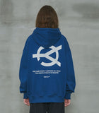 オーワイ(OY) 	BASIC LOGO HOODIE-BLUE