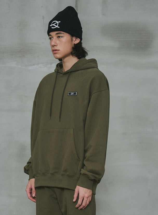 オーワイ(OY) 	BASIC LOGO HOODIE-KHAKI