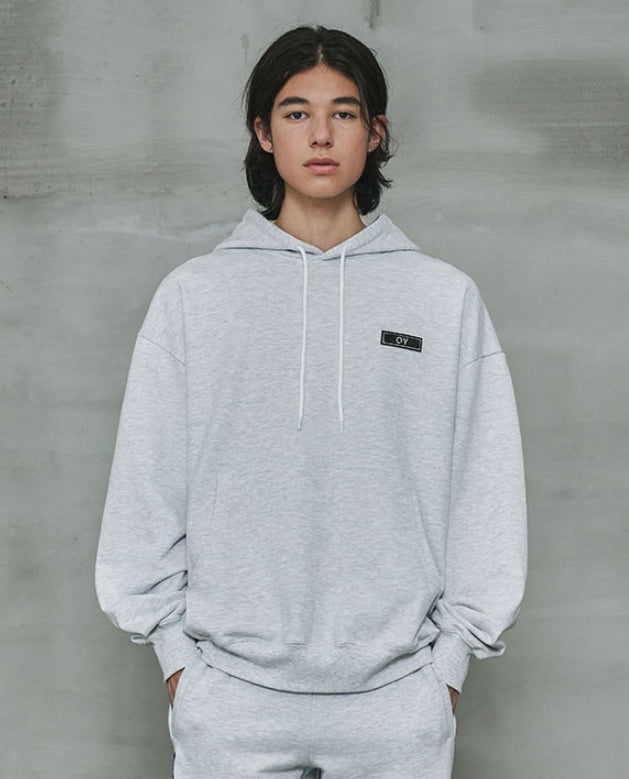 オーワイ(OY) 	BASIC LOGO HOODIE-LIGHT GREY