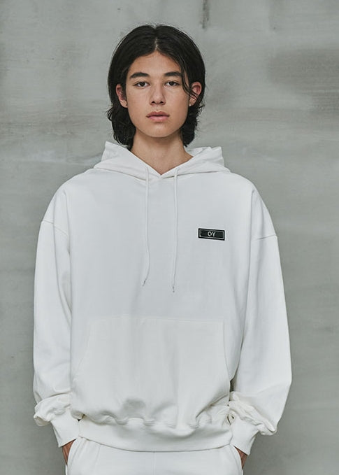 オーワイ(OY) 	BASIC LOGO HOODIE-WHITE