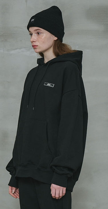 オーワイ(OY) 	BASIC LOGO HOODIE-BLACK