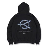 オーワイ(OY) 	PAISLEY LOGO HOODIE-BLACK