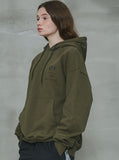 オーワイ(OY) 	SIDE ZIPPER HOODIE-KHAKI