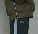 オーワイ(OY) 	SIDE ZIPPER HOODIE-KHAKI