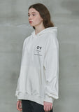 オーワイ(OY) 	SIDE ZIPPER HOODIE-WHITE