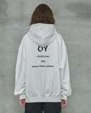 オーワイ(OY) 	SIDE ZIPPER HOODIE-WHITE