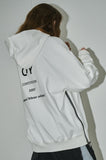 オーワイ(OY) 	SIDE ZIPPER HOODIE-WHITE