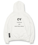 オーワイ(OY) 	SIDE ZIPPER HOODIE-WHITE