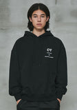 オーワイ(OY) 	SIDE ZIPPER HOODIE-BLACK