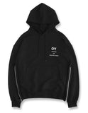 オーワイ(OY) 	SIDE ZIPPER HOODIE-BLACK