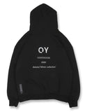 オーワイ(OY) 	SIDE ZIPPER HOODIE-BLACK