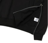 オーワイ(OY) 	SIDE ZIPPER HOODIE-BLACK