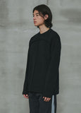 オーワイ(OY) 	TRIPLE LOGO CUTTING KNIT-BLACK