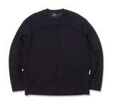 オーワイ(OY) 	TRIPLE LOGO CUTTING KNIT-BLACK