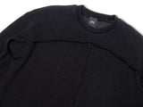 オーワイ(OY) 	TRIPLE LOGO CUTTING KNIT-BLACK