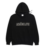 アクメドラビ(acme' de la vie)   HOTFIX PEARLS OUTLINE LOGO HOODIE BLACK