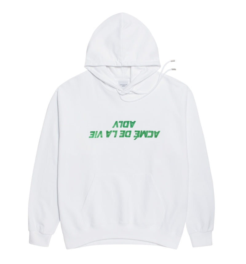 アクメドラビ(acme' de la vie)  ADLV UPSIDE DOWN HOODIE WHITE
