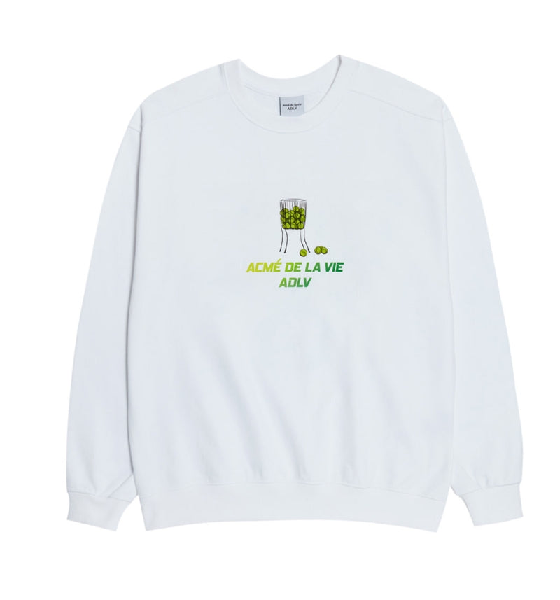 アクメドラビ(acme' de la vie) TENNIS SHOP SWEATSHIRT WHITE