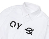 オーワイ(OY) 	LAYERED LOGO SHIRTS-WHITE