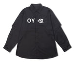 オーワイ(OY) 	LAYERED LOGO SHIRTS-BLACK