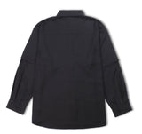 オーワイ(OY) 	LAYERED LOGO SHIRTS-BLACK