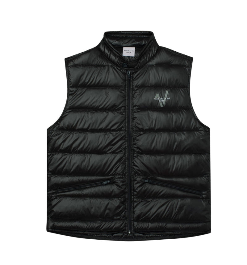 アクメドラビ(acme' de la vie) V LOGO DOWN VEST CHARCOAL
