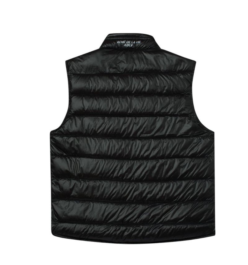 アクメドラビ(acme' de la vie) V LOGO DOWN VEST CHARCOAL