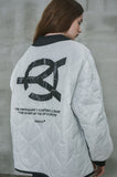 オーワイ(OY) 	PAINTING LOGO QUILTING JACKET-WHITE