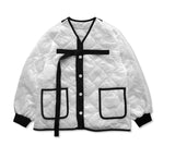 オーワイ(OY) 	PAINTING LOGO QUILTING JACKET-WHITE