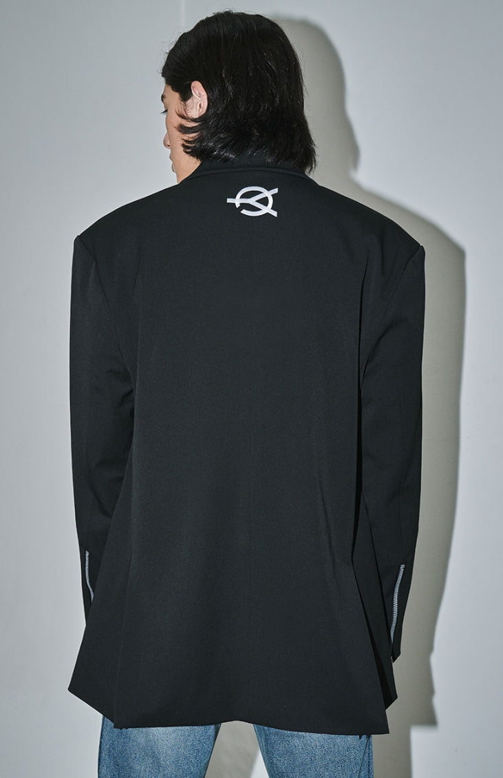 オーワイ(OY) 	OVERSIZE SINGLE BLAZER-BLACK