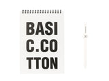 ベーシックコットン(BASIC COTTON) BCN Notebook Bag-White