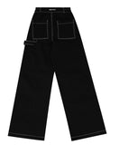 ベーシックコットン(BASIC COTTON) BCN Stitch Pants- Black