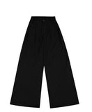 ベーシックコットン(BASIC COTTON) Basic Wide Pants-Black