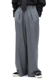 ベーシックコットン(BASIC COTTON) Basic Wide Pants-Gray