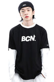 ベーシックコットン(BASIC COTTON) BCN Layered Top-Black