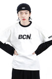 ベーシックコットン(BASIC COTTON) BCN Layered Top- White